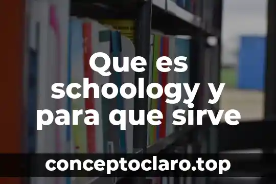 Que es schoology y para que sirve