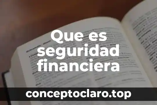 Que es un saldo financiera en contabilidad 4 Que es seguridad financiera