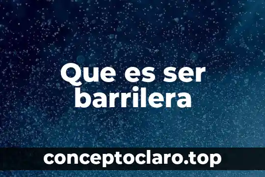 Que es ser barrilera