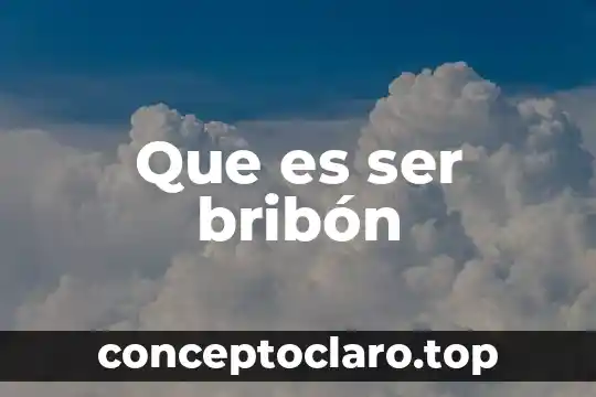 Que es ser bribón