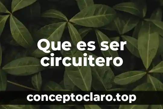 Que es ser circuitero