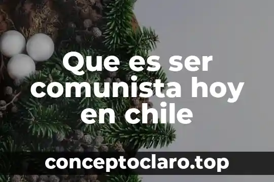 Que es ser comunista hoy en chile