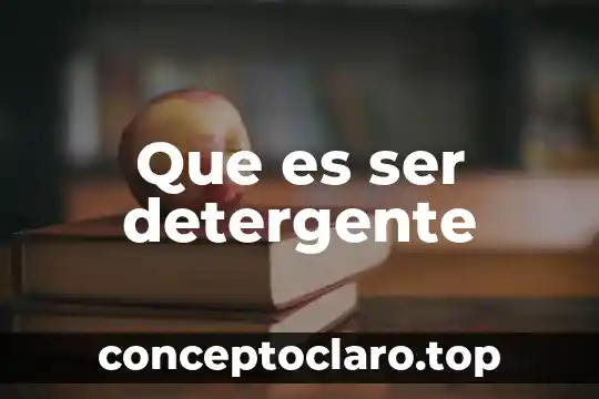 Que es ser detergente