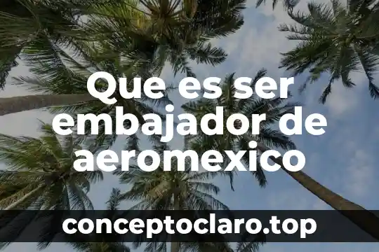 Que es ser embajador de aeromexico