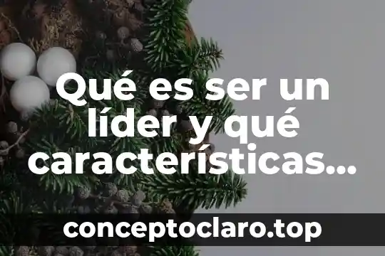 Qué es ser un líder y qué características debe tener