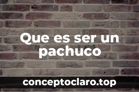 Que es ser un pachuco