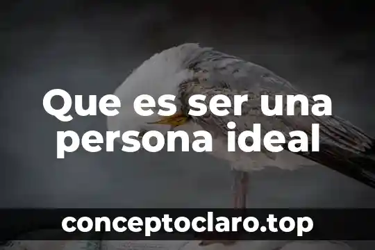 Que es ser una persona ideal
