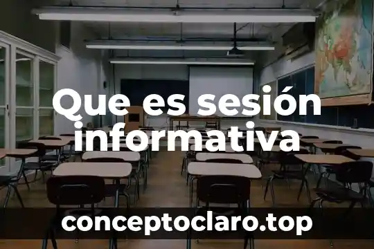 Que es sesión informativa