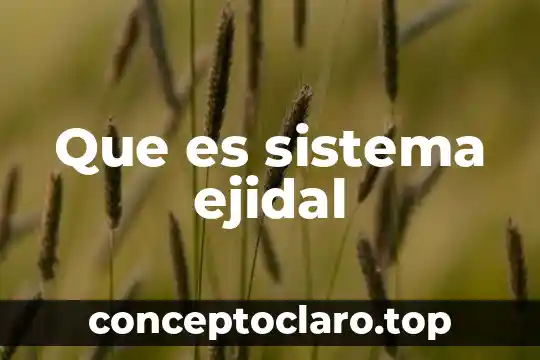Que es sistema ejidal