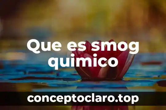 Que es smog quimico