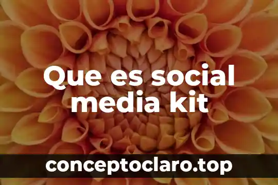Que es social media kit