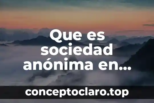 Sociedad anónima por qué es útil 8 Que es sociedad anónima en contabilidad