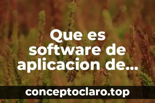 Que es software de aplicacion de red