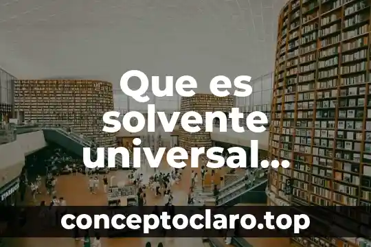 Que es solvente universal yahoo