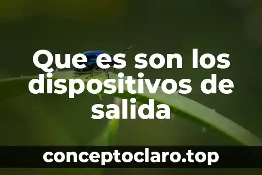 Que es la eficiencia en dispositivos mecanicos y electricos 3 Que es son los dispositivos de salida