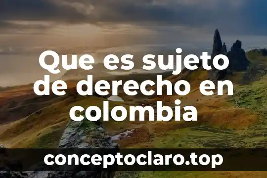 Que es prescribir en derecho mercantil 5 Que es sujeto de derecho en colombia