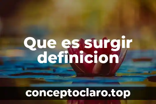 Que es surgir definicion
