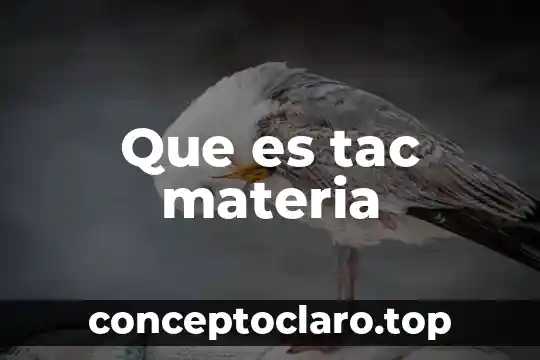 Que es tac materia