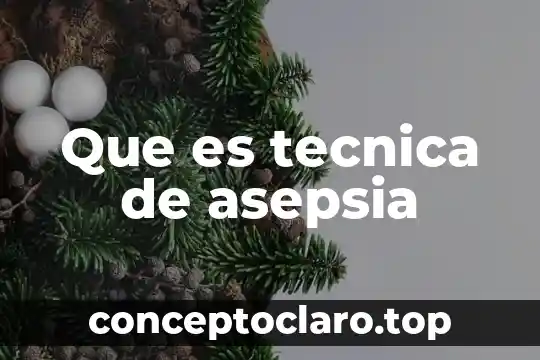 Que es tecnica de asepsia