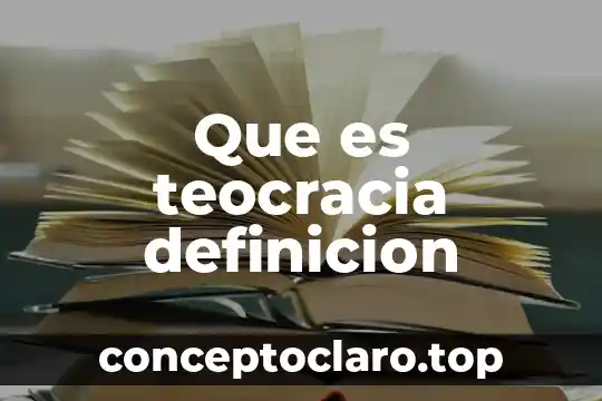 Que es teocracia definicion