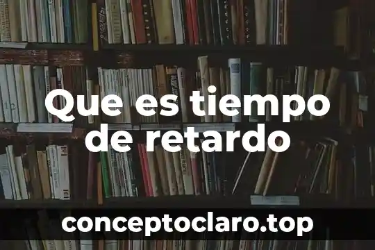 Que es tiempo de retardo