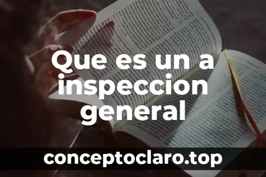 Que es una mesetas pario general 6 Que es un a inspeccion general