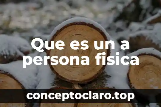 Qué es u para física 5 Que es un a persona fisica