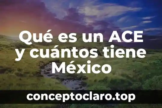 Qué es un ACE y cuántos tiene México