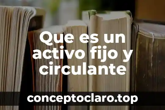 Que es un activo fijo y circulante