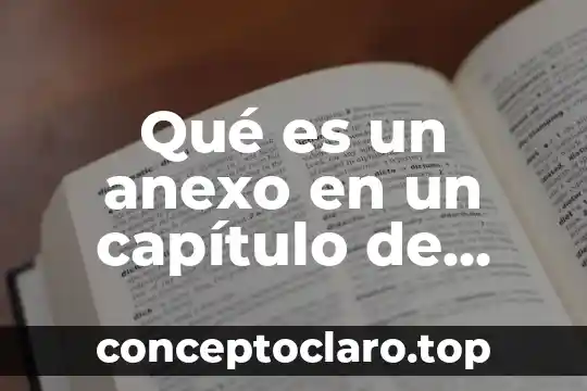 Que es idea de una investigacion cientifica 6 Qué es un anexo en un capítulo de investigación