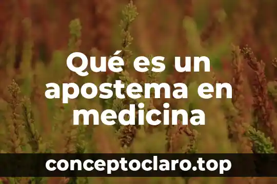Que es un principio medicina 4 Qué es un apostema en medicina