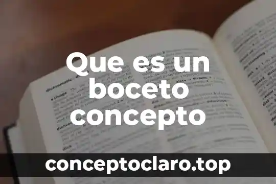 Que es un boceto concepto