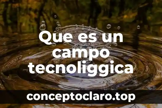 Que es un campo tecnoliggica