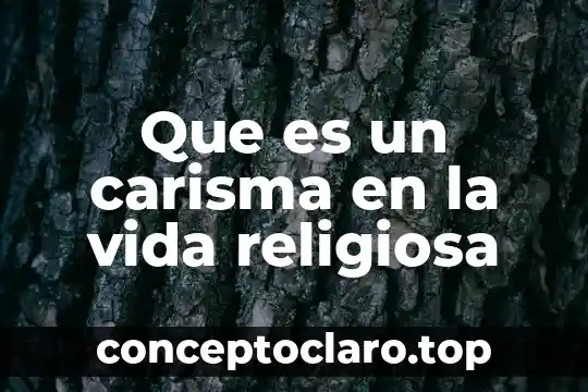 Que es un carisma en la vida religiosa