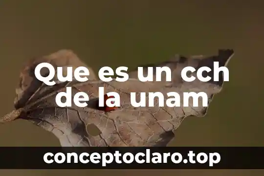 Que es un cch de la unam