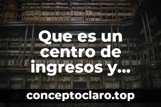 Que es un centro de ingresos y ejemplo