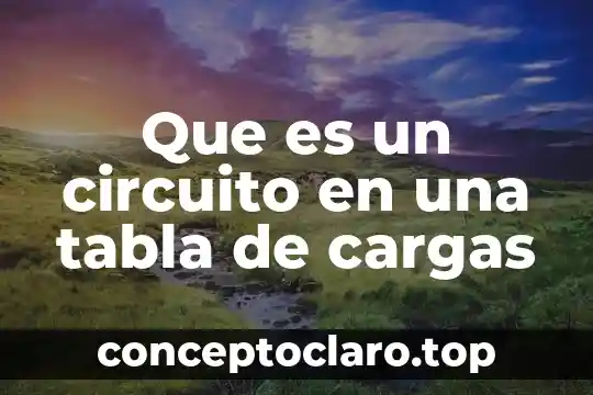 Que es un circuito en una tabla de cargas