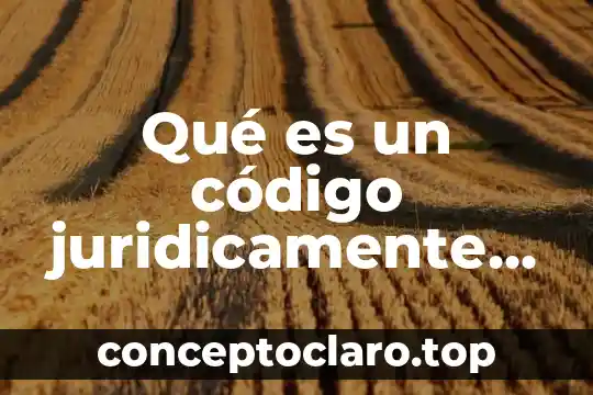 Qué es un código juridicamente hablando