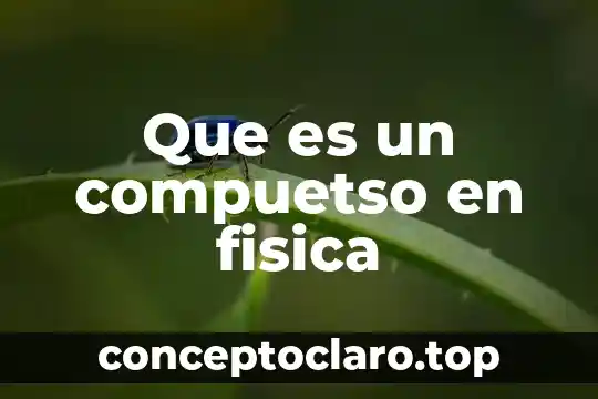 Que es un compuetso en fisica