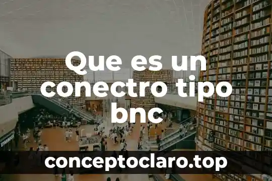 Que es el tipo de cambion 5 Que es un conectro tipo bnc