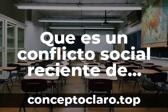 Significa que es el mas reciente 3 Que es un conflicto social reciente de mexico