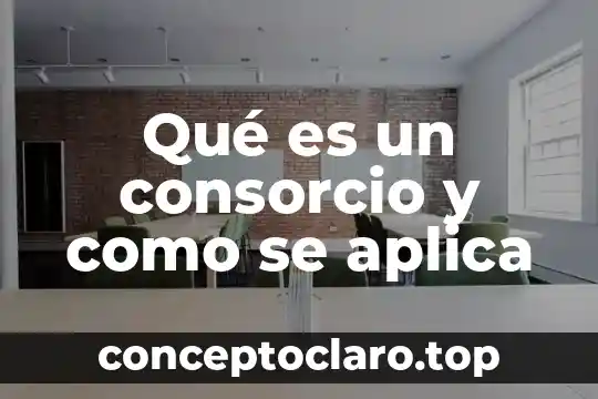 Qué es un consorcio y como se aplica
