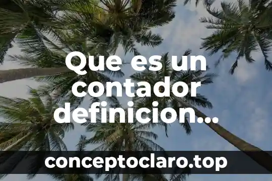 Que es un contador definicion completa
