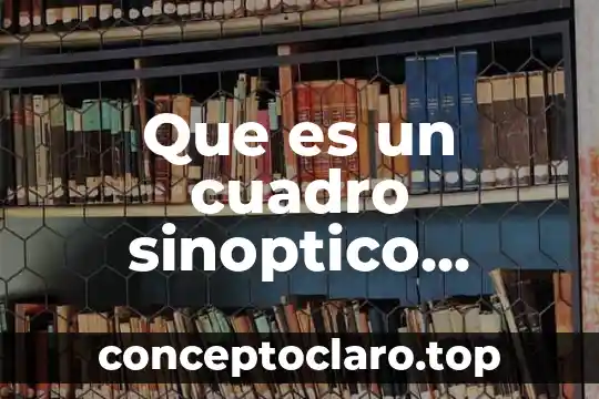 Que es un cuadro sinoptico diferentes formas