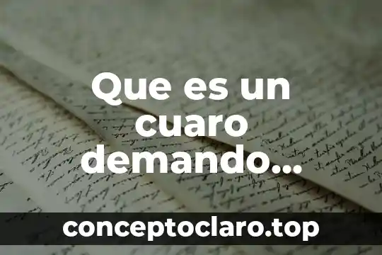 Que es un cuaro demando integral