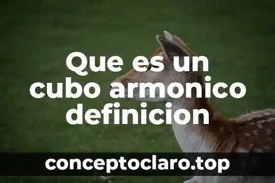 Que es un cubo armonico definicion