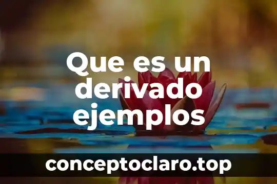 Que es un derivado ejemplos