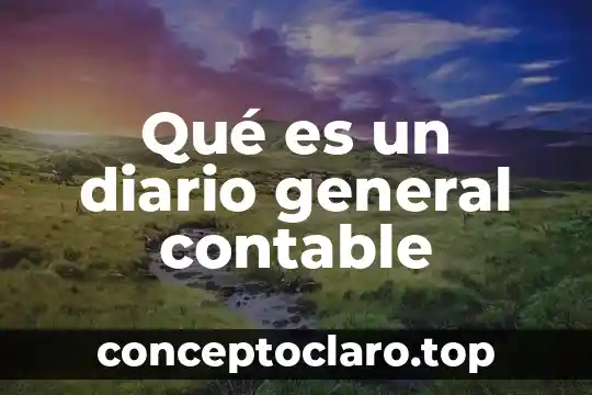 Que es una hoja electronica en el proceso contable 4 Qu茅 es un diario general contable