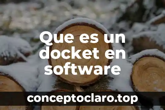 Que es software de animacion significado 3 Que es un docket en software