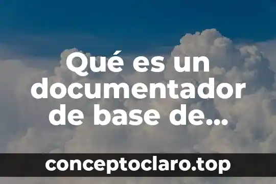 Que es color base pastel 4 Qué es un documentador de base de datos